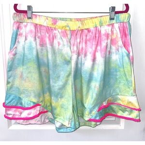 Grace & Emma colorful tie dye shorts